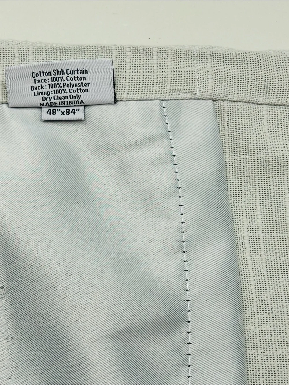 NWT QUINCE Set Of 2 48x84 Cotton Slub Room Darkening Curtains Cloud 9720